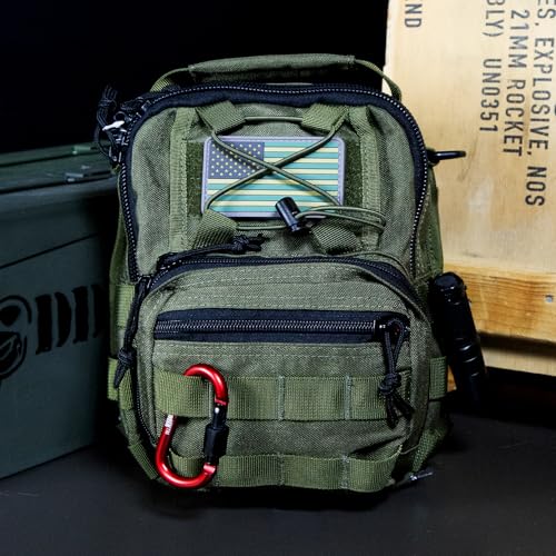 DDT Death Dealer Tactical Night Stalker Small Sling EDC Bag, Color OD Green