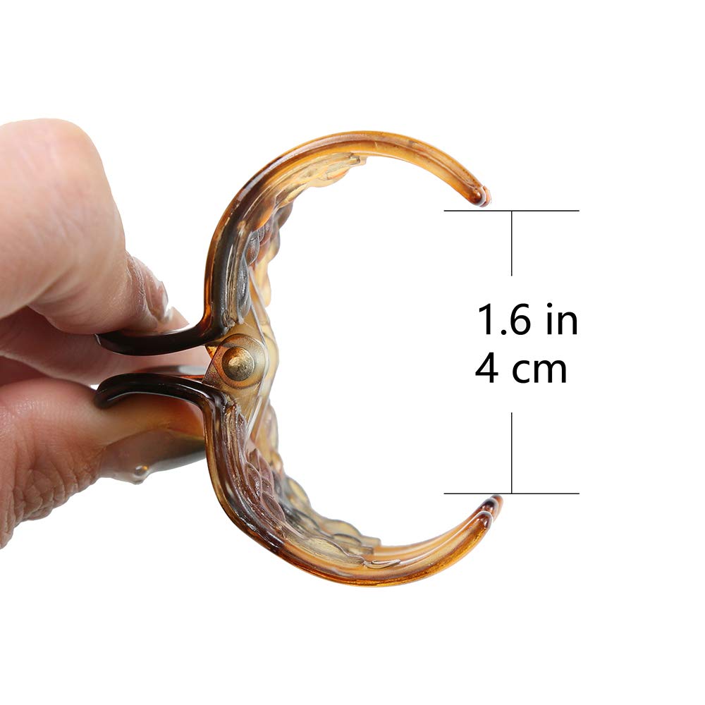 minihope Women's And Girlss Classics 4 Medium Claw Clips, Great for Easily Pulling Up Your Hair,Pefrect for All Hair Types, Pla