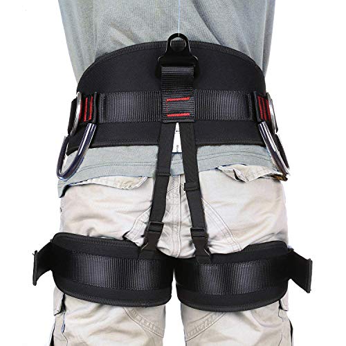 Ttechouter Adjustable Thickness Climbing Harness Half Body Harnesses for Fire Rescuing Caving Rock Climbing Rappelling Tre...