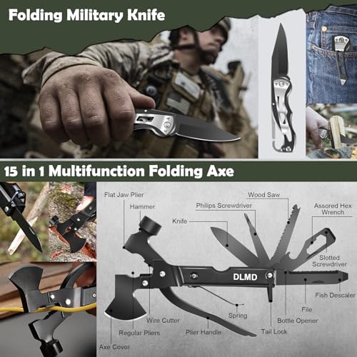 DLMD 320 PCS Survival Kits First Aid Kit, Gifts for Men Christmas Him Dad, Survival Gear and Equipment with Tactical Molle...