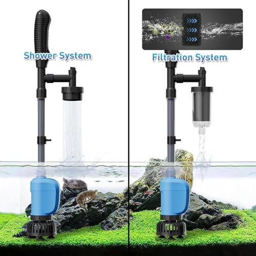 FOUSIUTIM 6-in-1 Electric Aquarium Gravel Cleaner, 530GPH Fish Tank Vacuum with Water Changer, Sand Washer & Debris Remove...