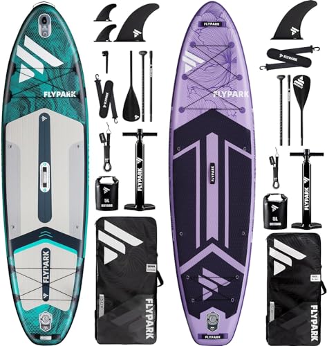 Flypark Standard&Family Bundles｜11'x34 & 11'x35 Inflatable Stand Up Paddle Boards, All Accessories+2, 116L Backpack, Shoul...