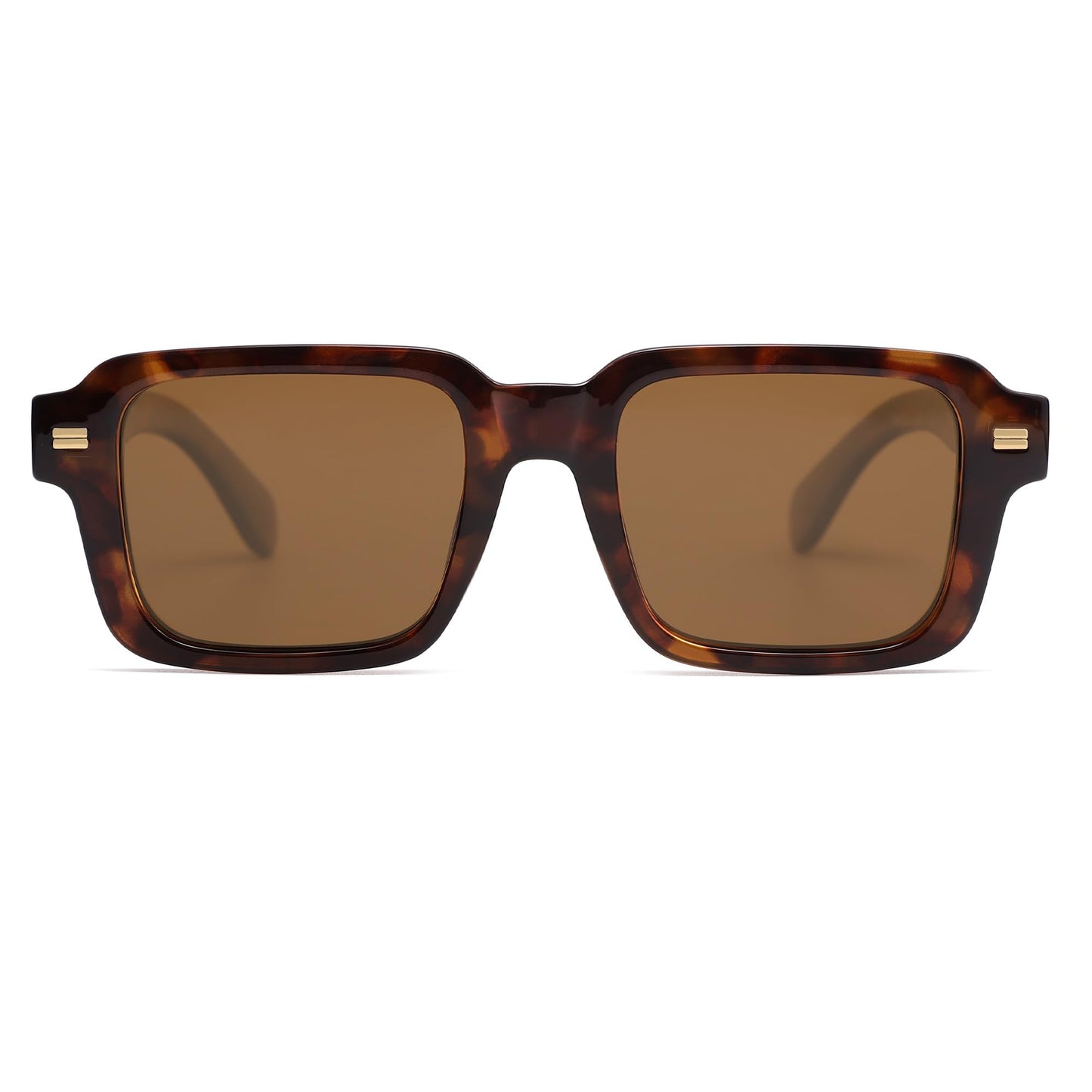 SOJOS Trendy Square Polarized Sunglasses for Men Women, 70s 80s Retro Vintage Rectangle Shades SJ2345