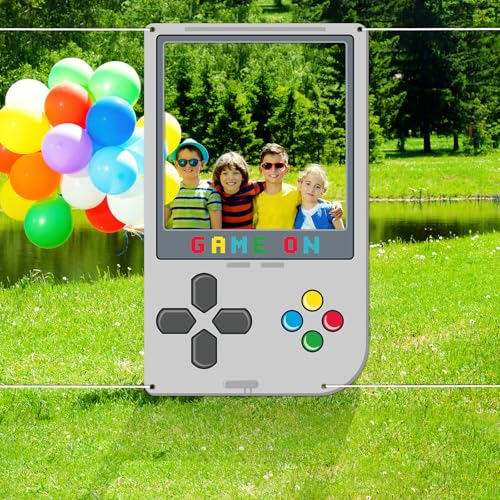 Large Game on Photo Prop Video Game Birthday Party Decorations Gaming Theme Backdrop Banner Handheld Gaming Console Photo ...