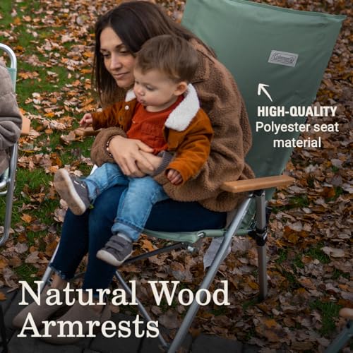 Coleman Living Collection Reclining Sling Chair, Lightweight Camping Chair with 3 Adjustable Reclining Positions, Premium ...