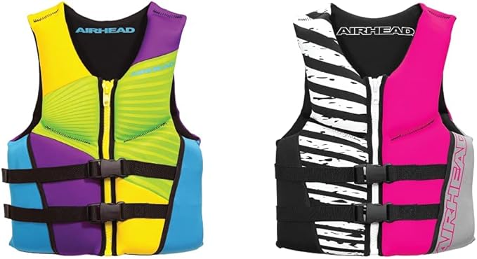 Airhead Gnar Kwick-Dry Neolite Flex Type III Life Jacket, US Coast Guard Approved, Secure Fit, Youth/Adult Sizes