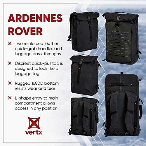 Vertx Ardennes Mens Tactical Backpack Medium Molle Laptop Rucksack for Travel, Work, Outdoor Utility Gear Bag, Canvas, Rover Ash Grey
