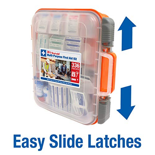 24/7 First Aid OSHA Compliant First aid Kit, All-Purpose 100-Person Emergency First Aid Kit for Business, Home, and Car in...