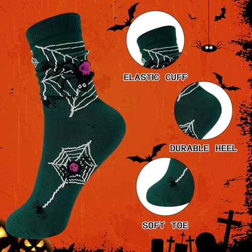 Halloween Socks,Unisex Crew Novelty Socks,Festive Design,Holiday Costume Party Wear