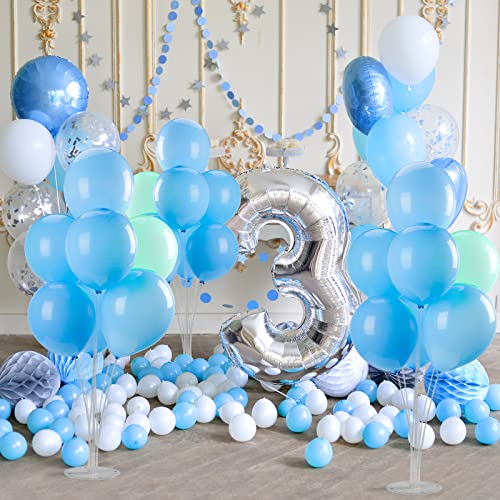 Voircoloria 6 Sets Balloon Stand Kits, Balloon Sticks Holders with Base for Table Graduation Birthday Baby Shower Gender R...