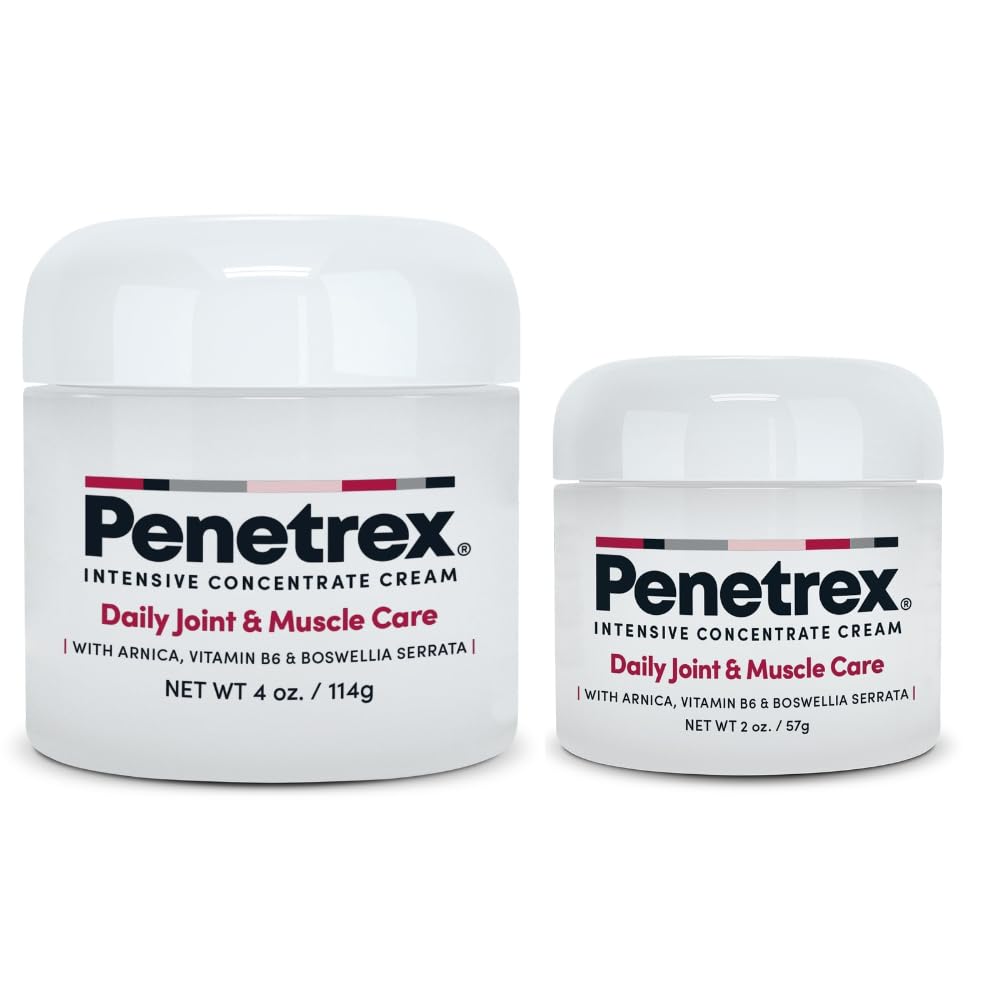 Penetrex Joint & Muscle Therapy Duo - Soothing Relief for Back, Neck, Hands, Feet & Nerves - Rub with Arnica, Vitamin B6 MSM & Boswellia - 2oz, 4oz