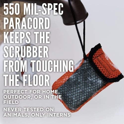 Duke Cannon Tactical Scrubber Soap Pouch - U.S. Military-Grade, Coarse and Soft Mesh, 550 Paracord, Shower Hygiene Essenti...