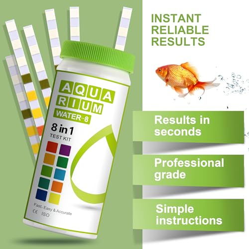 AAwipes 8-in-1 Aquarium Test Kit (150 Strips) for Freshwater & Saltwater - Quick & Accurate Water Testing for Aquariums & ...