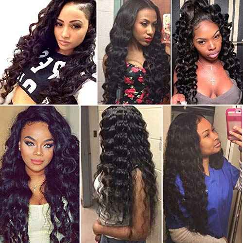 12A Loose Deep Wave 3 Bundles 22" 20" 18" 100% Virgin Human Hair Weave Deep Curly Unprocessed Malaysian Wet and Wavy Hair Weaving Bundles Natural Color Thick and Full