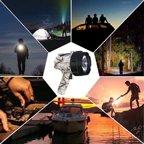 GOODSMANN Rechargeable Spot Lights Handheld Flashlight Searchlight for Hunting Camping Boating Job Site Lighting Emergency...