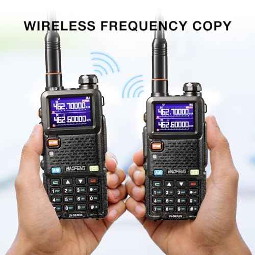 [Chirp Compatible] BAOFENG UV-5G Plus GMRS Handheld Radio, Long Range Rechargeable Two Way Radio, 999 Channels, with NOAA Weather Receiving, 2500mAh Battery USB-C Port, 8" & 15.5" Antennas, 2 Pack