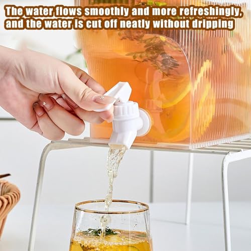Water Dispenser with Spigot, 1 Gallon Leak-proof Plastic Drink Dispenser with Lid, Fridge Iced Juice Dispensers for Party,...