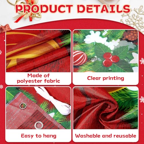 Christmas Theme Party Decorations Hot Cocoa Bar Photography Studio Props Hot Cocoa Bar Theme Photo Booth Props Hanging Bac...