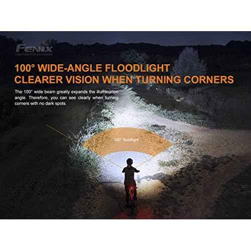 Gift Bundle: Fenix BC26R 1600 Lumen Rechargeable Bike Light with BC05R V2.0 Bike Safety Taillight, with Lumentac Organizer