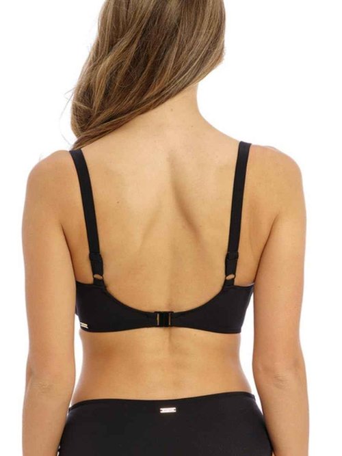 Fantasie Swim Women's East Hampton Underwire Gathered Full Cup Bikini Top, Black, 32F