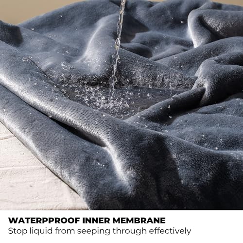 Sunheir Waterproof Dog Blanket for Bed Couch, Soft Plush Pet Blankets for Small Medium Large Dogs Cats, Washable Puppy Bla...