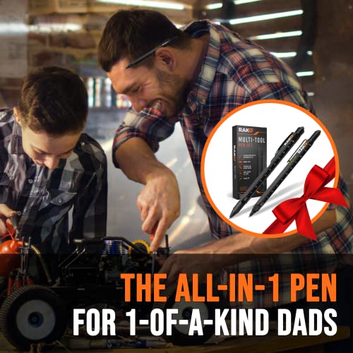 RAK Multitool Pen - Multi-Tool Pens, LED Light, Flathead, Phillips Screwdrivers, Level, Ruler, Bottle Opener, and Stylus. ...