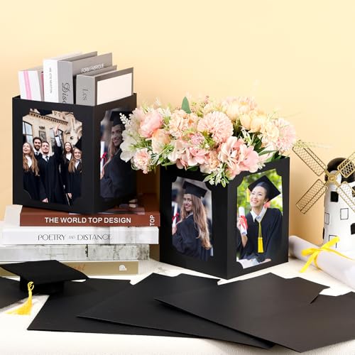 Tongnian 12 Pcs Picture Centerpieces for Table - 6/7 Inch Photo Display Frame & Hollow Picture Props Box for Christmas, We...
