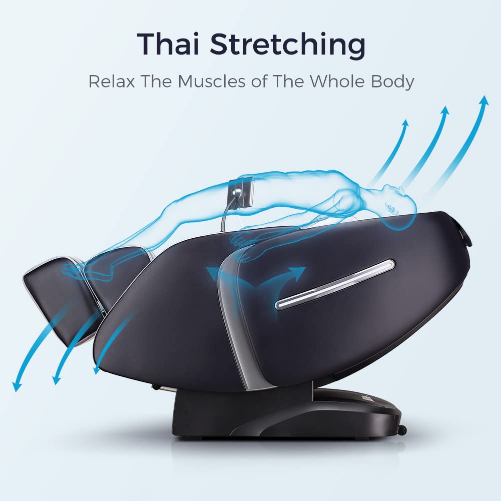 FITSSAGE Massage Chair SL Track Massage Chair Recliner, Zero Gravity Full Body Airbag Massage Chair with Body Scan Bluetooth Heat Touch Screen Foot Roller Handrail Shortcut Key, R8663 Gary