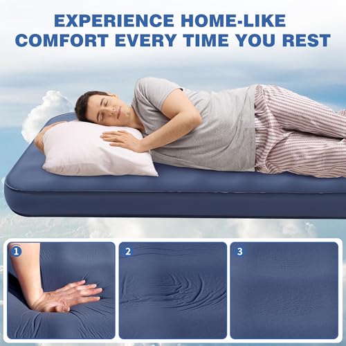 OUTSKIRT Ultralight Self Inflating Sleeping Pad, 4" Thick Camping Mattress with Pump Pack, 9.5 R-Value Insulated Sleeping ...