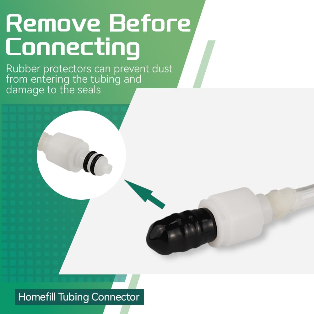 Coiled Homefill Tubing Connector Assembly, Kink-Free, Self-Retracting, Compatible with Oxygen Systems, 12 ft