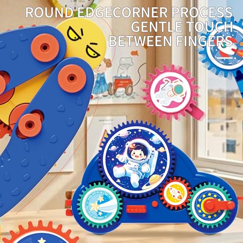 STEM Learning Gears Toys for Boys Girls Age 3+ Years old, Toddler Engineers Building Toy Set for 3-5, 30Pcs Educational Co...