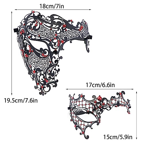 Thmyo Couples Masquerade Mask Venetian Phantom Of The Opera Laser Cut Metal Mask