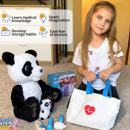Liberry Doctor Kit for Toddlers 3-5 Years Old, 18-Piece Kids Doctor Bag Pretend Play Toys, Durable Medical Kit with Toy St...