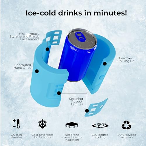 iCube Wrapsulator Black Regular Can Cooler: Insulated Drink Holder & Premium Beer Chiller for 12oz Cans