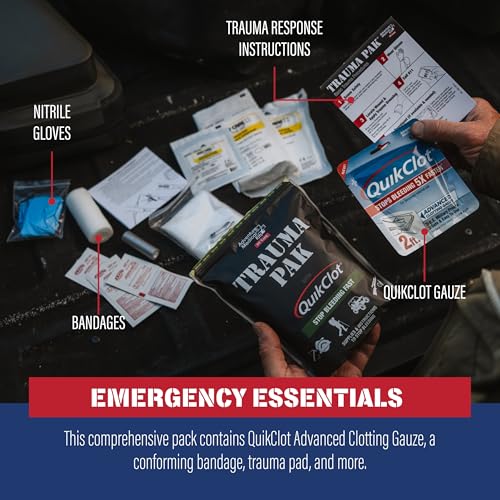 Adventure Medical Kit Trauma Pak First Aid Kit with QuikClot - First Aid Kit for Emergency Supplies, Camping Essentials & ...