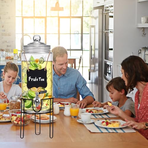 1.5 Gallon Drink Dispenser with Stand, Drink Dispensers for Parties, Beverage Dispenser with 100% Leakproof Spigot, Ideal ...