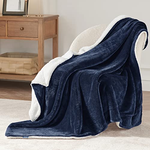 Bedsure GentleSoft Sherpa Fleece Throw Blanket for Couch - Thick and Warm Throw for Women and Men, Soft Fuzzy Plush Blanke...