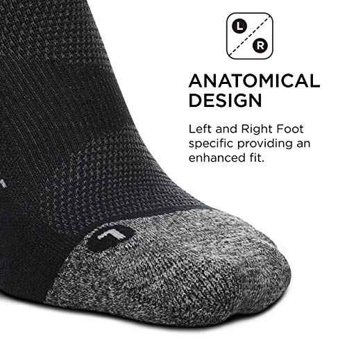 Feetures Elite Light Cushion Mini Crew Sock - Sport Sock with Targeted Compression