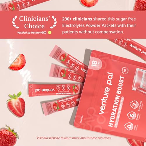 Venture Pal Sugar Free Electrolytes Powder Packets - Liquid Daily IV Hydration Packets | Instantly Hydrating & Party Recov...