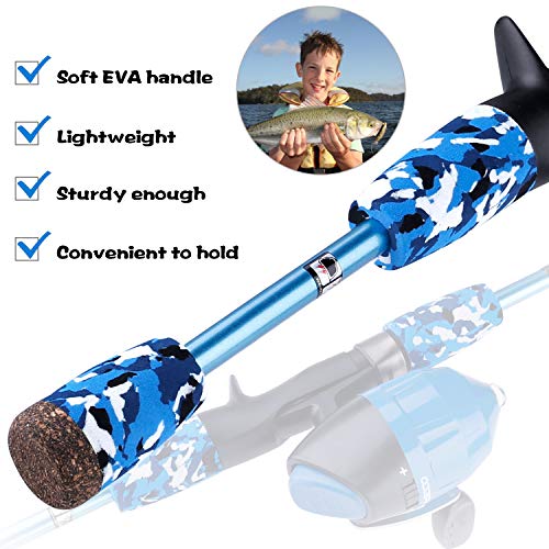 ODDSPRO Kids Fishing Pole Pink, Portable Telescopic Fishing Rod and Reel Combo Kit - with Spincast Fishing Reel Tackle Box...