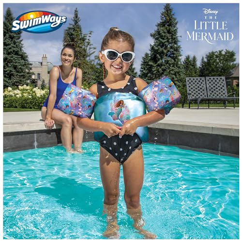 SwimWays The Little Mermaid, US Coast Guard Approved Life Vest Kids Swim Vest, Arm Floaties & Life Jackets for Kids 33-55 lbs