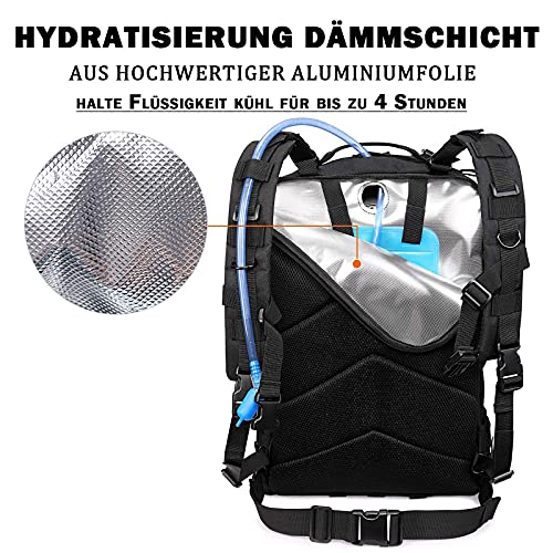 G4Free 50L Tactical Backpack 3 Day Assault Pack Outdoor Bug Out Bag Military Style for Trekking Camping Fishing Hiking