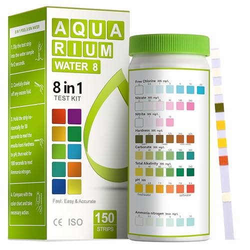 AAwipes 8-in-1 Aquarium Test Kit (150 Strips) for Freshwater & Saltwater - Quick & Accurate Water Testing for Aquariums & ...