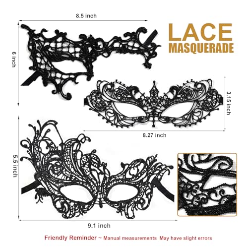 Masquerade Mask for Women Lace Masks for Venetian Party Costume Halloween Carnival
