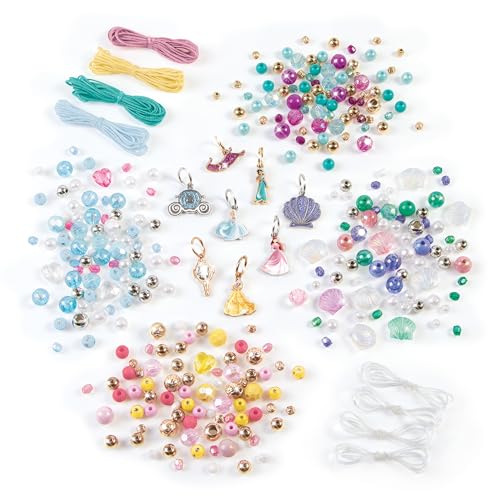 Make It Real: Disney Princess: Castle Style DIY Bracelet Kit - 332 pcs Jewelry Set, Create 12 Bracelets, 8 Exclusive Charm...