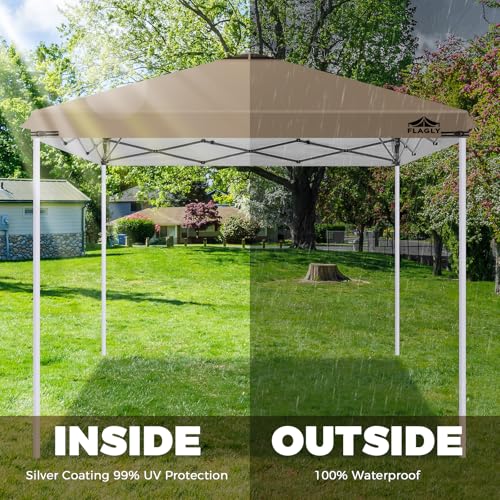 10x10ft Replacement Canopy Top with Air Vent, Waterproof & UV Protection Canopy Tent Top Cover for Straight Leg Canopy Fra...