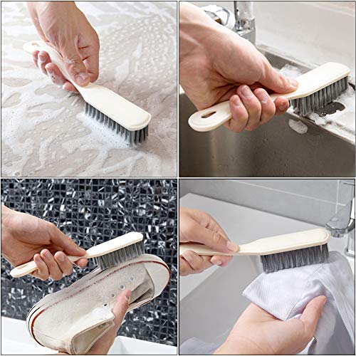 Multi-Purpose Scrub Brush Set - 4 Pack Kitchen Cleaning Brushes with Stiff Bristles for Dishes, Pots, Pans, Sink & Bottles...