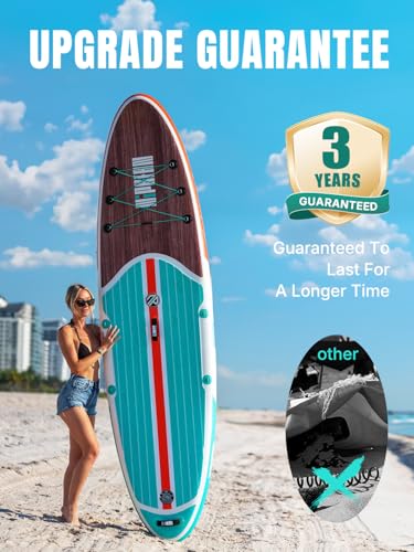 Niphean Inflatable Stand Up Paddle Board with SUP Accessories, Anti-Slip EVA Deck, 10’6’’ Inflatable Paddle Boards for Adu...