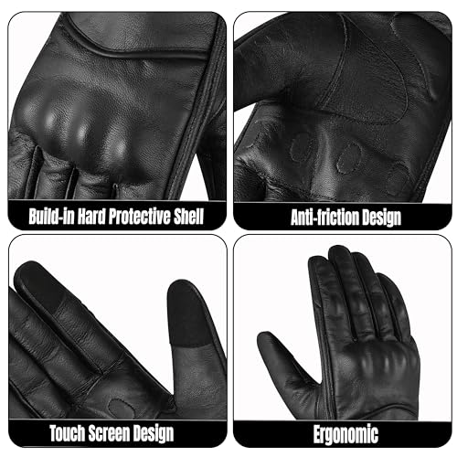 GRIPKNOX Motorcycle Gloves for Men & Women – Touchscreen Dirt Bike Gloves with Hard Knuckle Armor & Non-Slip Grip for Moto...