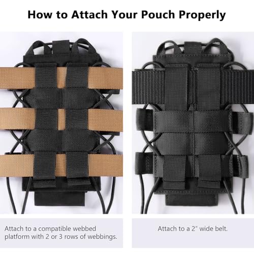 VISIONTAC Tactical MOLLE Pouch Water Bottle Holder with Shoulder Strap Modular Bag for Outdoor Hiking Camping Hunting Fish...